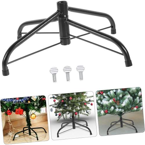 35cm Artificial Christmas Tree Stand Holder Base Sturdy Metal Construction for Storage Blackish Green