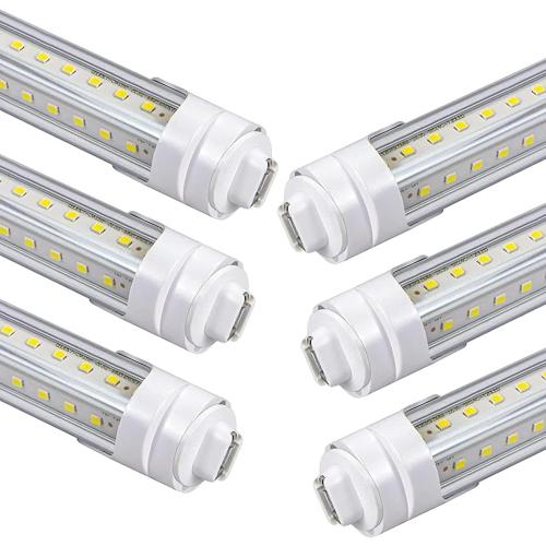 4FT T8 LED Tube Lights,36W 3600lm,Daylight White 5000K,R17d Base,45.8 inches End to End,60W F48T12 CW HO Fluorescent Bulb Replacement,Ballast Bypass,Dual-Ended Power for Sign,Shop,Pack of 6