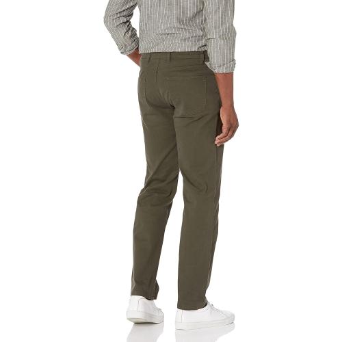 Size 33W X 28 L Color Olive Amazon Essentials Men's Straight-Fit 5-Pocket Comfort Stretch Chino Pant (Previously Goodthreads)