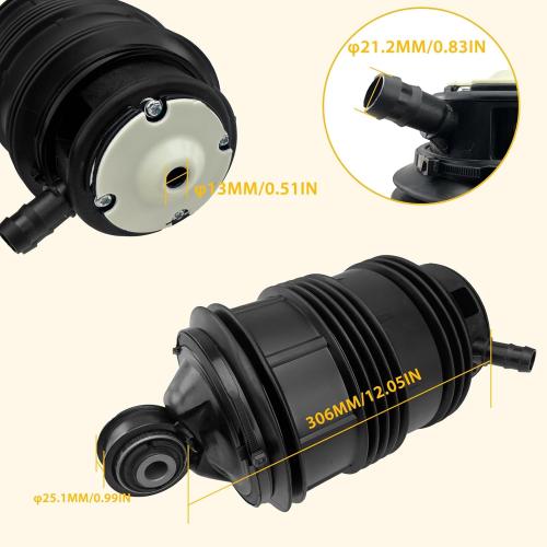 MILLISEC Rear Left Air Spring Bag Compatible with 2006-2011 Benz CLS500/E280/E350/E55 AMG Car Air Springs OEM Replaces# 2113200725, 211320072580