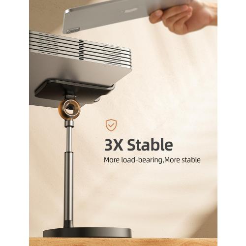 LISEN Cell Phone Stand Phone Holder for Desk Office Decor, Office Desk Accessories Women PC Gaming Essentials iPhone Stand Gadgets Men Gift for Father Fit OtterBox Case Switch iPad Air Tablet 4-10 in