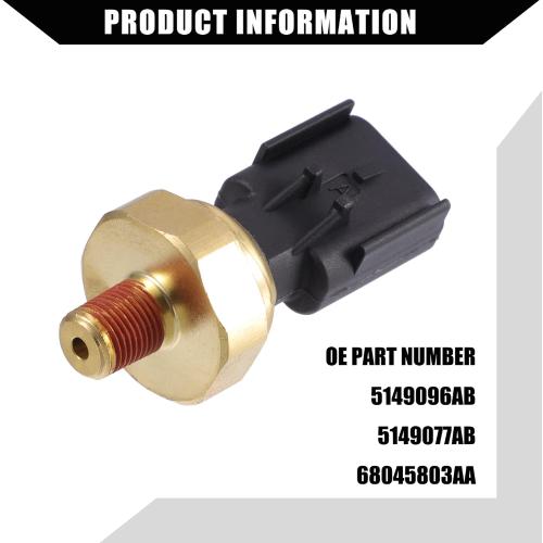 5149062AA / Front/Engine Oil Pressure Sensor for Chrysler Town & Country 2011-2016 / Oil Pressure Sensor Sender Switch/Plastic / 1 Pcs/Black