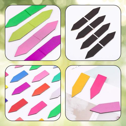96 Pieces Arrow Shaped Magnetic Bookmark, Bright Color Set
