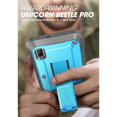 SupCase Unicorn Beetle Pro Series Designed for Samsung Galaxy A10e Case(2019 Release), Full-Body Rugged Holster & Kickstand Case with Built-in Screen Protector (Blue)