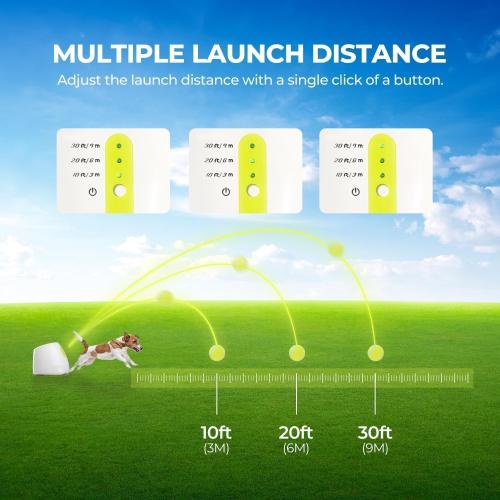AFP Automatic Ball Launcher Dog Ball Thrower Machine Interactive Hyper Fetching Toy for Large Dogs, 3 Tennis Balls Included, Max Version