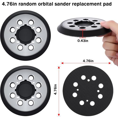 1 Pack Sander Replacement Pad for Dewalt, 5-Inch 8 Holes Hook and Loop Aluminum Alloy Orbital Sander Replacement Pad for DWE6421/6421K, DWE6423/6423K, DCW210B, DWE64233, N329079