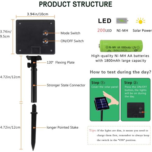 Extra-Long 144FT Solar String Lights for Outside, 2 Pack 400LED Solar Fairy Lights Outdoor Waterproof, Copper Wire with 8 Modes Solar Twinkle Lights for Tree Garden Party Patio Xmas Decor (Warm White)