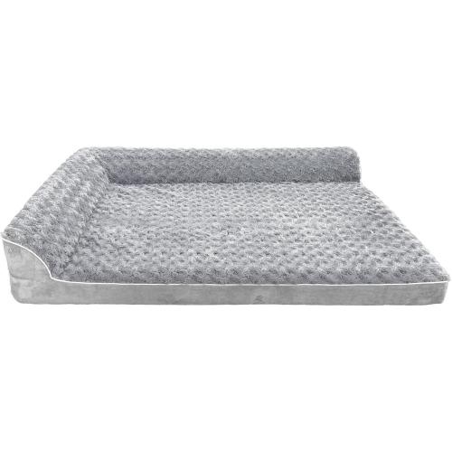 Dog Beds for Large Dogs-Memory Foam Pet Bed with Removable Washable Cover,Nonskid Bottom,m,Light Grey