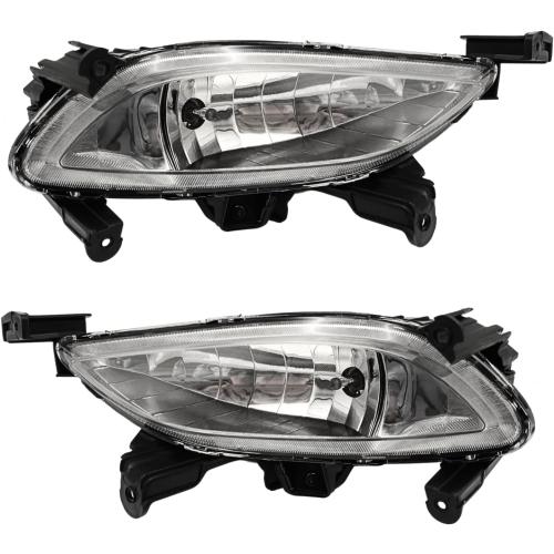 Fog Lights Assembly Replacement For Hyundai Sonata 2011 2012 2013 Fog Lamps Driver Side and Right Passenger(Pair)