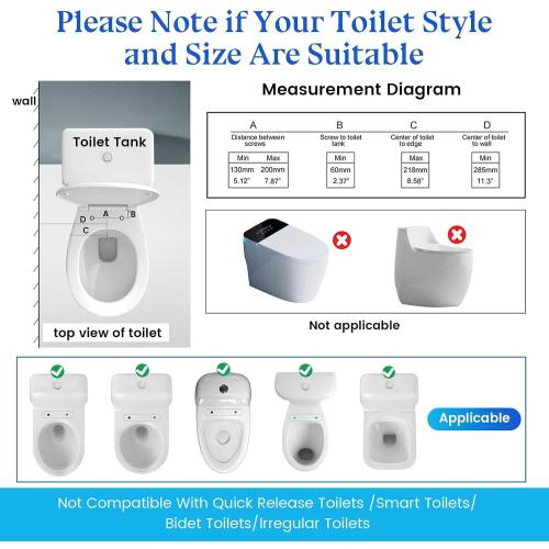 Toilet Safety Rails for Seniors, Adjustable Armrest, Space Saving, Stylish and Durable, Anti Slip and Anti Fall, Suitable for Elderly, Disabled, Pregnant Women with Armrest Toilet Safety Rail