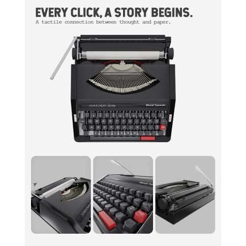 Vintage Typewriter - Portable Manual Typewriter, The Retro Typewriter for Creative Writing, Ideal Gift for Word Processor Enthusiasts