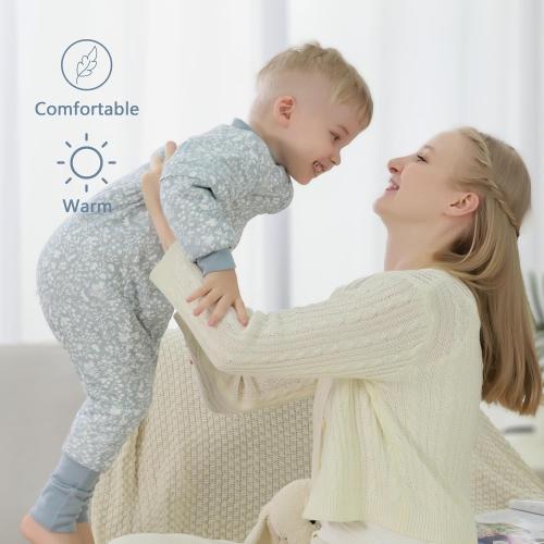 Mosebears Baby Sleep Sack with Legs,Cotton Baby Sleep Sack for Toddler Thicken 2.5 TOG