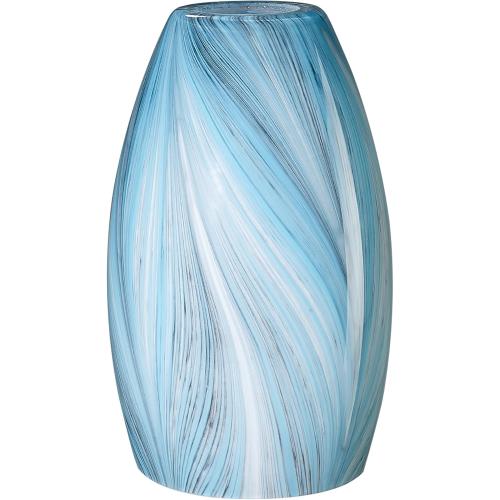 Oval Glass Pendant Lamp Shade Only Art Glass Light Covers for Kitchen Island Pendant Light Fixtures Replacement Shade for Mini Pendant Light (Light blue silk)