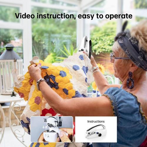 Handheld Sewing Machine, Portable, Mini Sewing Machine, Easy to Use, Fast Sewing Speed, Suitable for Sewing Clothes, Fabric, DIY Home Machine for Beginners.(Pink)