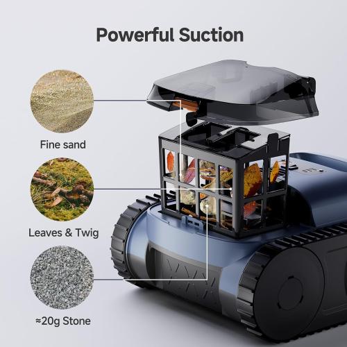 (2026 Upgrade) SAT 25 Cordless Robotic Pool Vacuum, AI Sonar Navigation, 180 Mins Runtime, Wall Climbing Auto Cleaner for Inground Pools - Not Fit for Pools with Sharp Steps or Raised Floor Drains