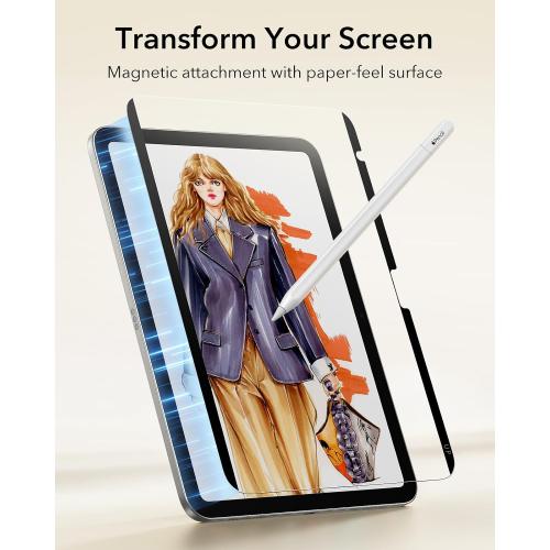 ESR Paper-Feel Magnetic Screen Protector for iPad A16 11th/10th