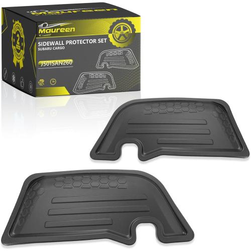 Color Black Cargo Side Protectors (2-Piece Set) - Exact Fit for Subaru Outback 2020 2021 2022 2023 2024 2025 Models - Heavy Duty Rubber Trunk Liner Replacement for OEM J501SAN260 - Interior Car Accessories