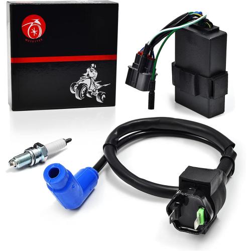 Ignition Coil and igniter CDI Box Spark Plug Compatible with Honda 350 TRX Rancher 350 TRX350 FE/FM/TE/TM 2x4 4x4 2000-2005 OEM 30410-HN5-671