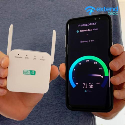 Speed Wave WiFi Extender 2025 Extendtecc WiFi Booster Wireless Signal Booster 300Mbps, Extend Tecc WiFi Repeater Wireless Signal Booster 2.4 GHz Dual Band 360° Full Coverage Internet Extender