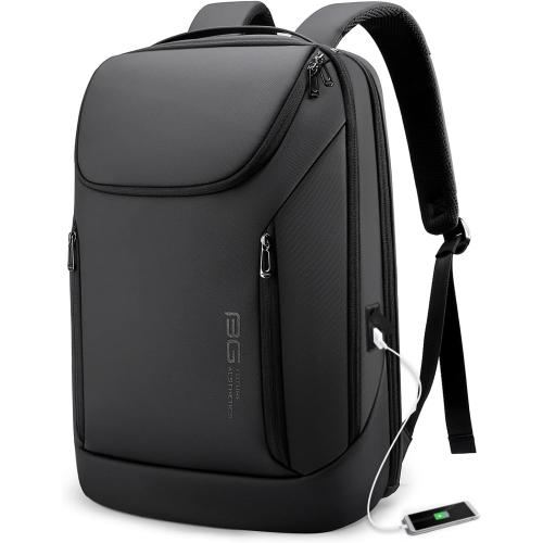 Black 15.6 BANGE Business Smart Backpack Waterproof fit 15.6 Inch Laptop Backpack with USB Charging Port,Travel Durable Backpack
