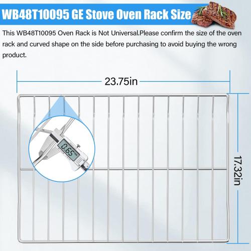 UPGRADE WB48T10095 Oven Rack Stove Replacement For GE Hotpoint Range Stove Parts WB48K5019,24.75 * 16 IN Oven Wire Rack Shelf,Replaces WB48K1 WB48K3 WB48K4 WB48K0001 WB48K0003 WB48K0004 Stove Grills