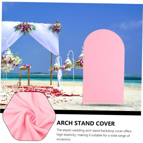 PRETYZOOM Elegant Spandex Wedding Arch Bracket Cloth Backdrop Sleeve for Ceremony Decoration for Weddings and Birthday Parties