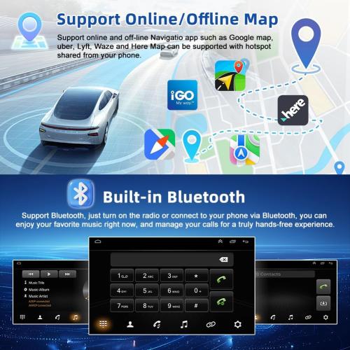 Size 9 Inch Android 13 Car Stereo for Mini Cooper R56 2007-2014, Double Din Touch Screen Car Radio Receiver Head Unit with CarPlay Android Auto Wireless GPS/FM/WiFi/SWC/AHD Backup Camera Mic, 2 32G