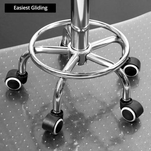 QWORK Heavy Duty Office Chair Mat for Carpet, 48x36 Inches with Lip, Studded, Slip Resistant