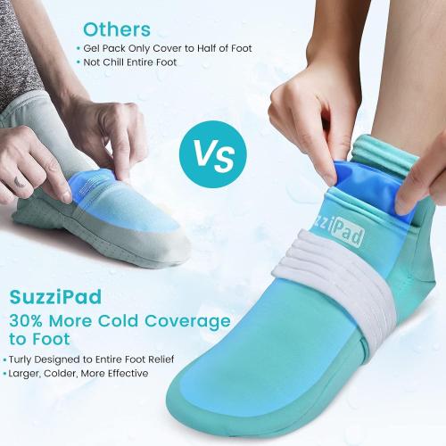 ‼️may be missing items ‼️SuzziPad Cold Socks & Hands Ice Pack for Chemo Must Haves, Blue, L | Removable Gel Packs, Adjustable Straps, Dual-Layer Gloves & Foot Ice Pack Wraps For Chemo, Arthritis & Neuropathy Relief