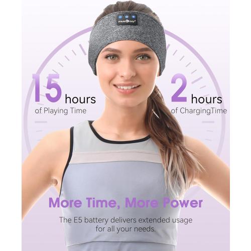 MUSICOZY Sleep Headphones Bluetooth Headband, 14 Hours Playtime, Sports Sweat Resistant with Hi-Fi Stereo for Workout Running