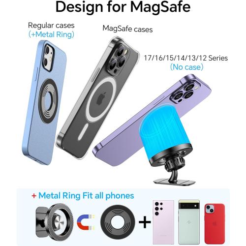 Kaistyle for Magsafe Car Mount【20 Strong Magnets】Magnetic Phone Holder for Car Phone Holder Mount Dash Mounted Holders Cell Phone Holders for Your Car Accessories for Women Men for iPhone 17 16 15 14