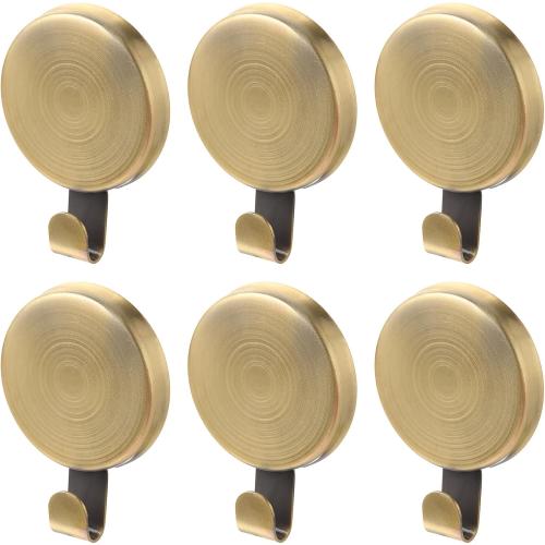 Jetec 3 Pcs Magnet Hooks Magnetic Wreath Hanger Wreath Holder for Fridge Refrigerator Metal Door Glass Door Surfaces Keys Office Home Kitchen Party Hanging Supplies Decoration(Gold,2.7 Inch)