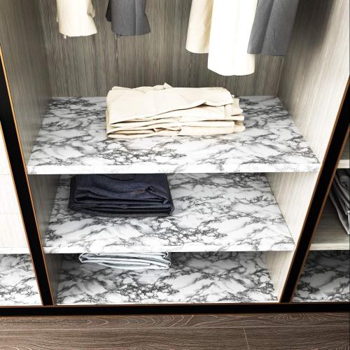 Yenhome Peel and Stick Countertops Waterproof Covers  Self Adhesive Marble Wallpaper Peel and Stick for Bathroom Kitchen Countertop Contact Paper Glossy Grey Marble Contact Paper for Cabinet
