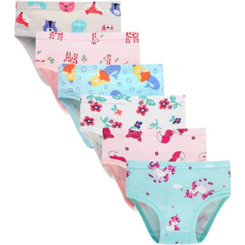 Size 5-6 Sladatona Little Girls Soft Underwear Toddler Kids Breathable Comfort Panties