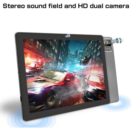 VOLENTEX 10 Inch Android 15 Tablet, 10.1 Touch Screen IPS HD Display, 64GB Pad, 2MP 8MP Dual Lens, WiFi6 Bluetooth, 6000mAh Battery (Gray)