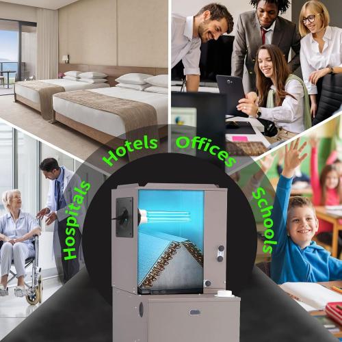 80W UV Light for HVAC Systems- Ozone-Free Commercial/Whole House Duct UVC Lamp with Ceramic Base, Dual H-Tube 99.9% Efficiency with 253.7nm, for Hotel, Mall, School, Hospitals and other large places