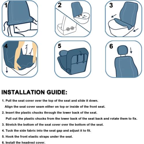 GIANT PANDA Full Set Car Seat Covers Custom Fit Ford Bronco 4 Door 2021 2022 2023 2024 2025 Base, Big Bend,Black Diamond,Outer Banks,Badlands,Wildtrak,Heritage with Rear Cup Holder,Faux Leather(Black)