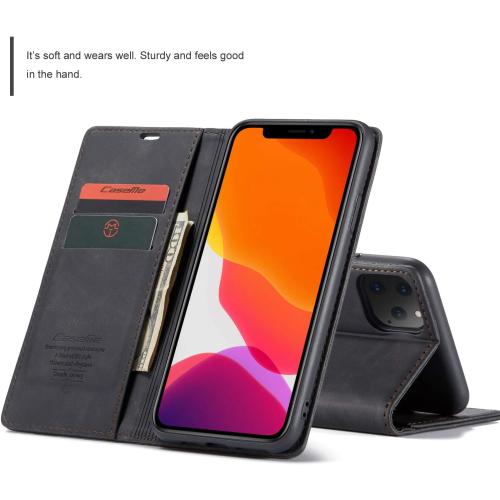 SINIANL iPhone 11 Wallet Case iPhone 11 Leather Case, Book Folding Flip Case with Kickstand Credit Card Slot Magnetic Closure Protective Cover for Apple iPhone 11 2019 6.1 inch - Black