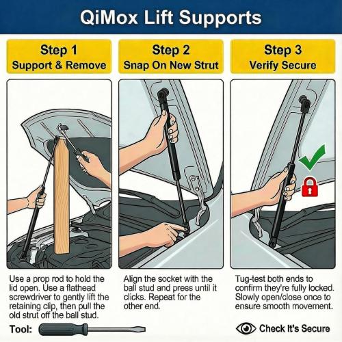 Hood Lift Supports OEM Fit for Lexus RX350 RX450h 2010-2015 6755, 2 Pcs | OE PM3269 SG229046 D96755 534400W200 534500E010 53460 53440 534500, Front Bonnet Shocks, Heavy Duty
