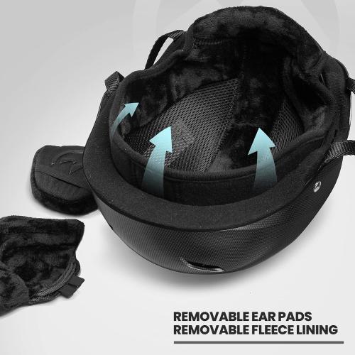 OutdoorMaster Kelvin Carbon Fiber Ski Helmet - Snowboard Helmet for Men, Women & Youth
