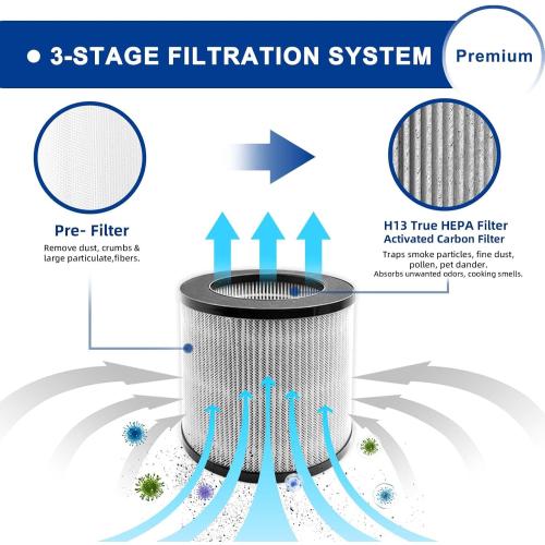 2801 Replacement Filter Compatible with Bissell MYair Personal Air Purifier 2780 2780A 2780B 2780P and 27809 - Compare to My Air Part 2801, High Efficiency Activated Carbon Filters (2 Pack)
