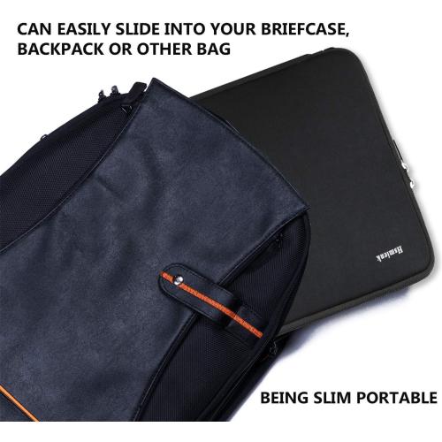 Laptop Sleeve 15.6 Inch, Durable Shockproof Protective Cover Flip Case Briefcase Carrying Computer Bag Case Compatible with 15.6 Inch HP, ASUS, Lenovo, Acer, Notebook, Computer, Black