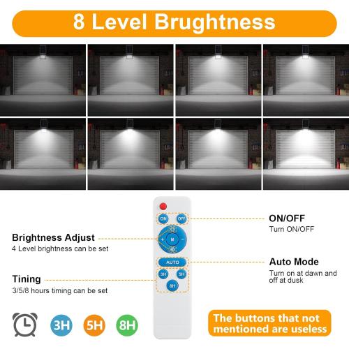 200W Solar Street Light Waterproof, 16ft Wire 20000LM LED Security Flood Lights Outdoor, Automatic Dusk to Dawn Solar Lights Outdoor for Outside Garden Yard Path Parking Lot