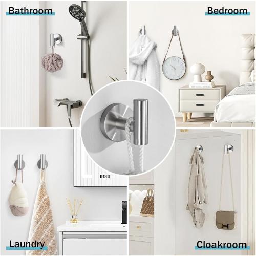 Bathroom Hardware Set, 6-Piece Towel Bar Set Brushed Nickel Towel Holder Set Includes 19.68/23.6 in Towel Bar,Toilet Paper Holder,Towel Ring and Towel Hook Wall Mount Bathroom Accessories Set