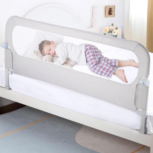 Baby Bed Rail Guard for Toddlers - 58.7 Toddler Bed Rails for Twin, Full, Queen, King Bunk Size Bed Swing Down Bedrail Extral Tall Child Safety Side Railing Guards for Kids