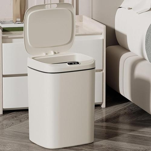 Automatic Touchless Garbage Can, Smart Motion Sensor Trash Can, Plastic Trash Can with Lid - Intelligent Trash Bin Garbage Bin Prevent Bad Smell for Bedroom Bathroom Kitchen