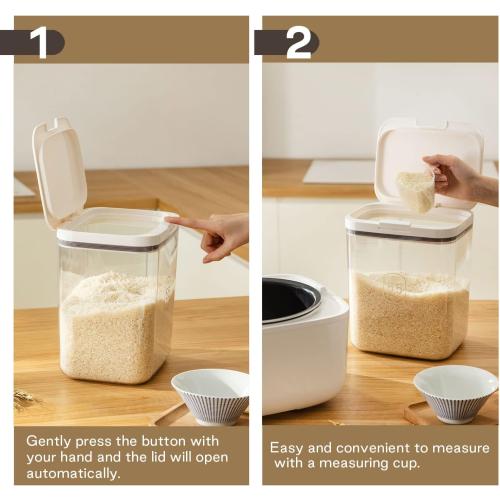 Flour Container - 5.5 L /5.81qt/5kg Large Flour Dispenser Keep Your Flour Fresh and Dry Easily with Kitchen Essential