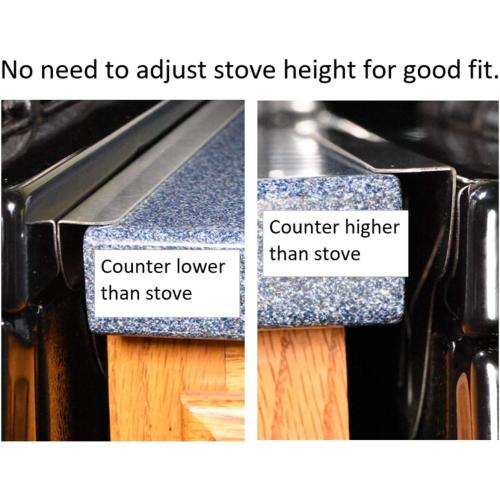 TrueGem Stove Gap Covers - 25.4, 316 Stainless Steel | Oven Side Gap Filler | Range Trim Kit | Guard Between Stove Top & Counter