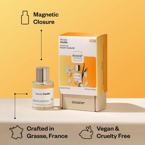 Dossier - Woody Vanilla - Eau de Parfum - Inspired by Vanilla 28 - Long-Lasting Fragrance - Unisex - 1.7 fl oz (50ml)
