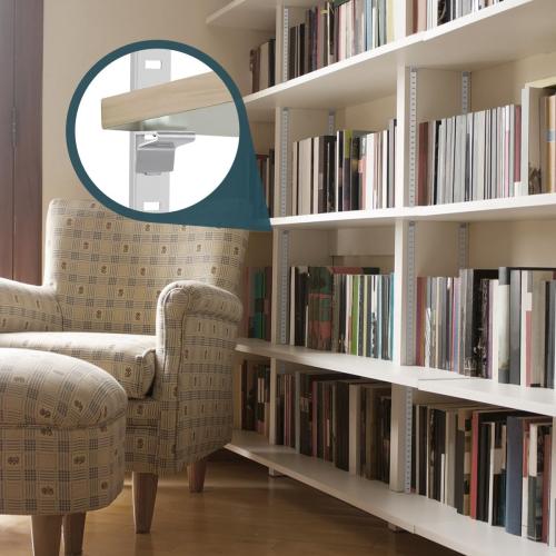 Pilaster Shelf Clip, 28 Pcs 256P-ZC Adjustable Shelving Brackets Clips Pegs